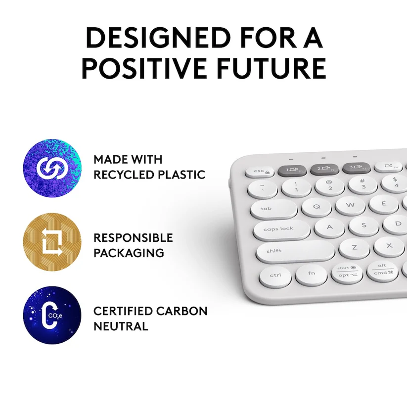 Logitech K380S Pebble Keys 2 Tonal - White