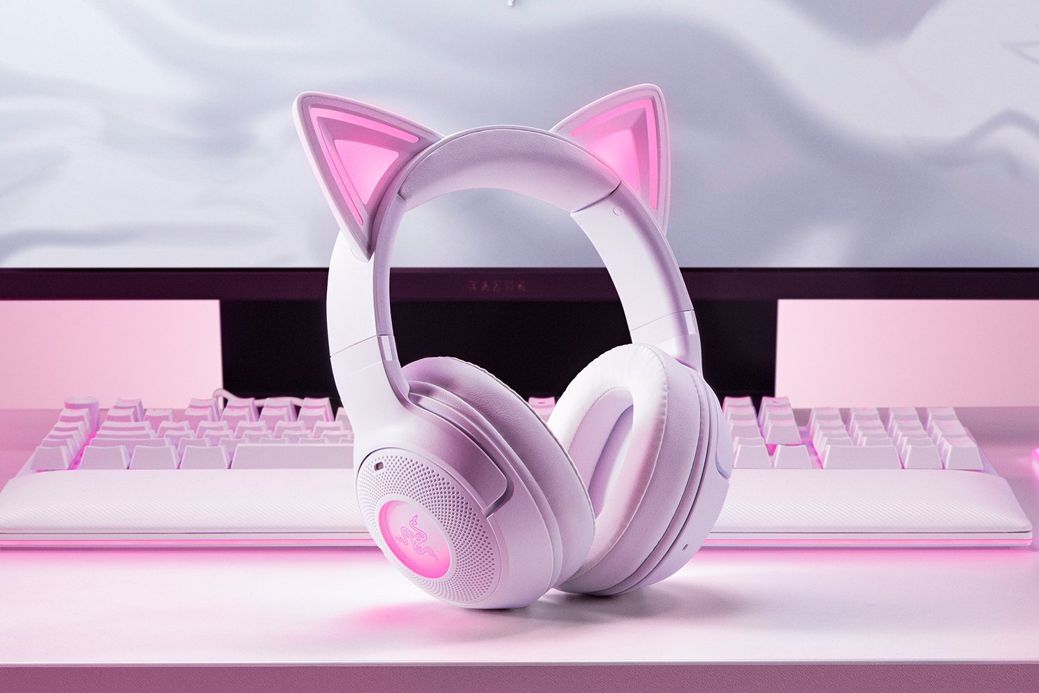 RAZER Kraken Kitty V2 BT Wireless Bluetooth RGB Gaming Headset White