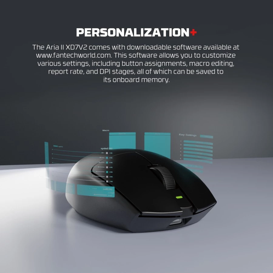 FANTECH ARIA II XD7V2 Gaming Mouse Black
