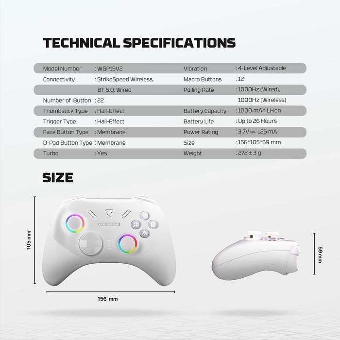 FANTECH EOS PRO WGP15V2 Gamepad Grey