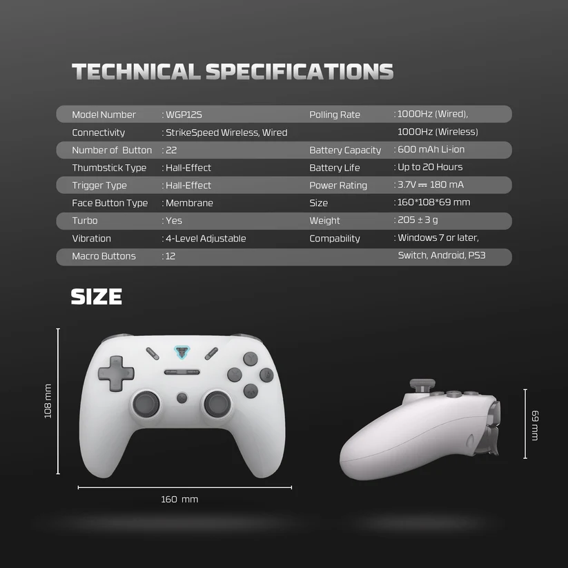 FANTECH REVOLVER III WGP12S Gamepad White