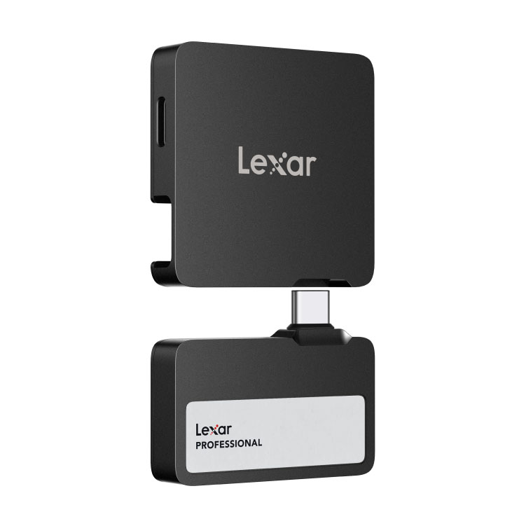 LEXAR LSL400S002T-RNBNG PORTABLE SSD WITH HUB 2TB BLACK W 1000MBs R 1050MBs