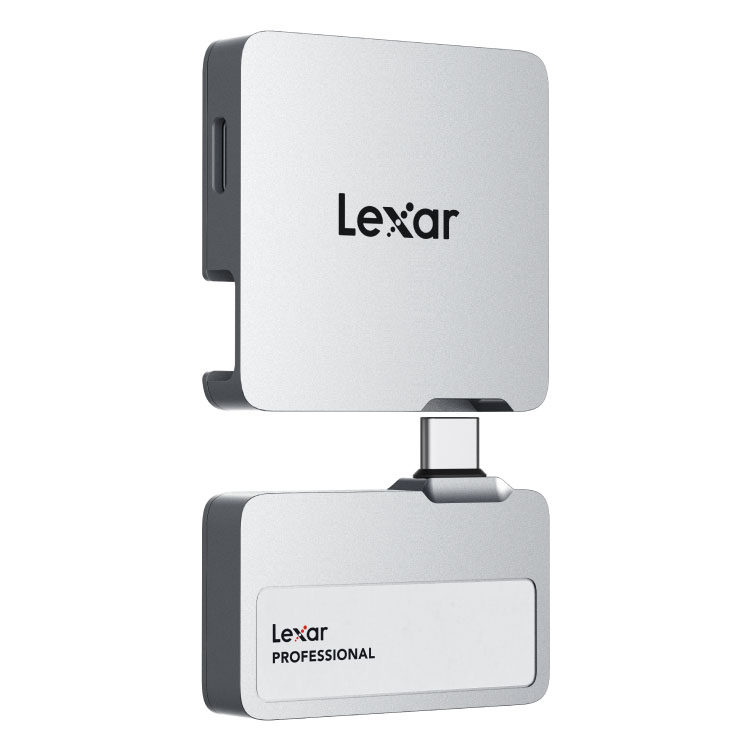 LEXAR LSL400S002T-RNSNG PORTABLE SSD WITH HUB 2TB SILVER W 1000MBs R 1050MBs