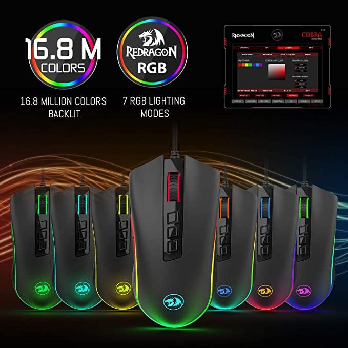 REDRAGON COBRA M711 Wired Gaming Mouse - Black