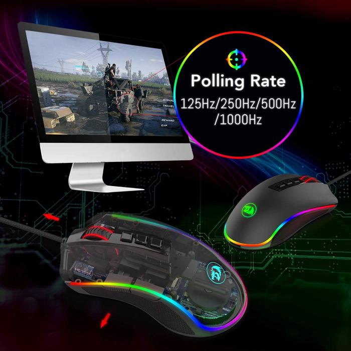 REDRAGON COBRA M711 Wired Gaming Mouse - Black