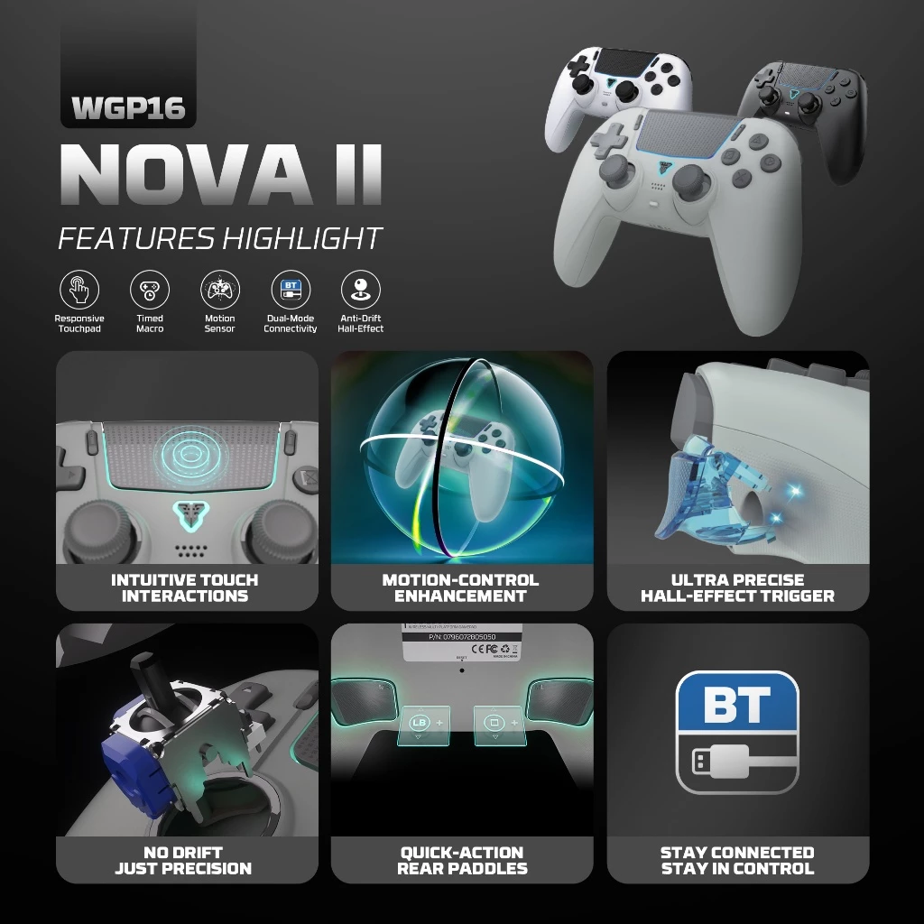 FANTECH NOVA II WGP16 Gamepad Wireless Gray