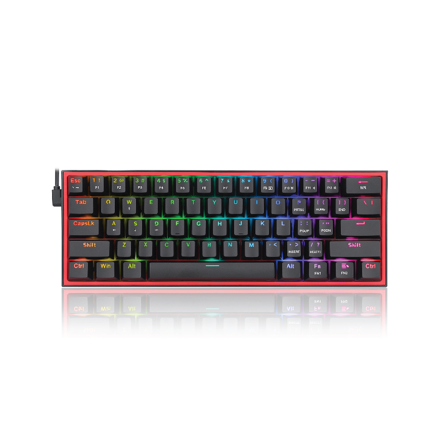 REDRAGON FIZZ K617 RGB KEYBOARD - BLACK