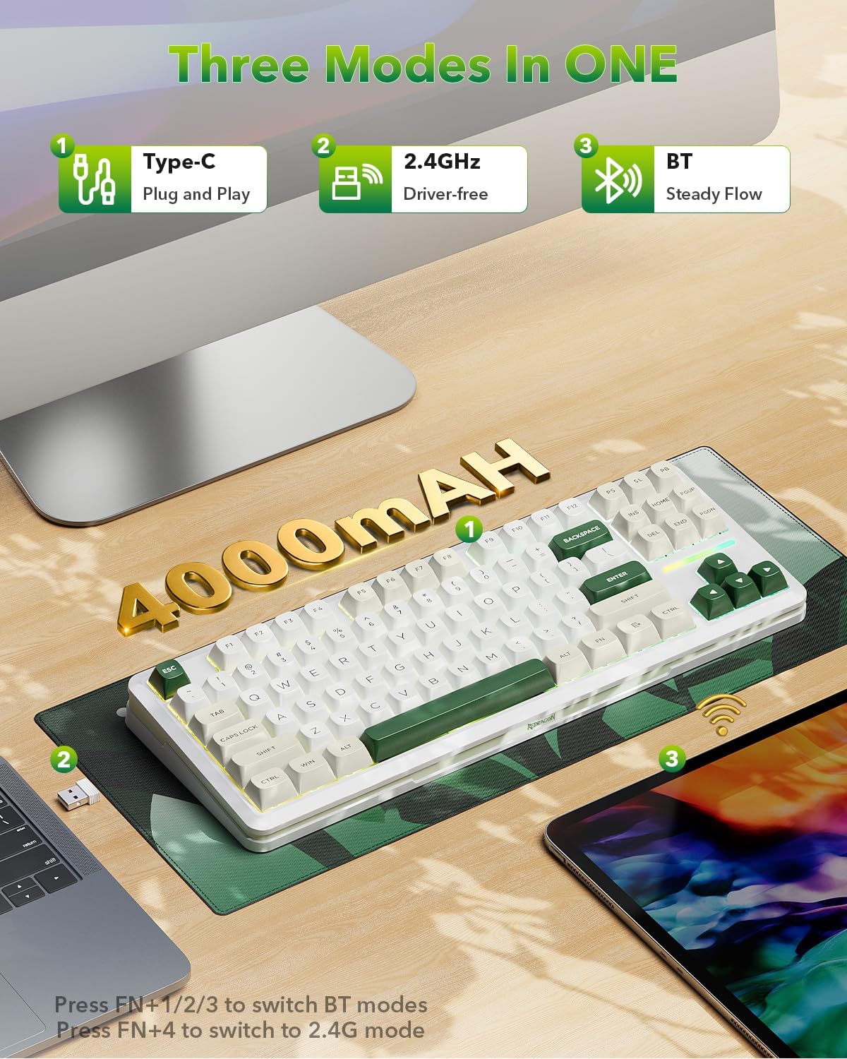 Redragon Wildslash Pro K734 WGC Keyboard