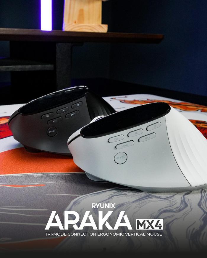 RYUNIX ARAKA MX4 Vertical Mouse 3Mode - Black