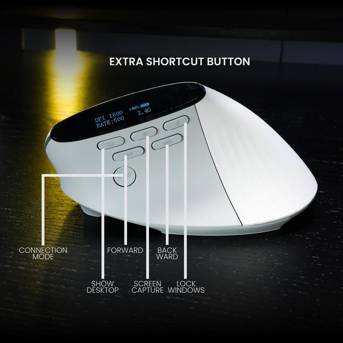 RYUNIX ARAKA MX4 Vertical Mouse 3Mode - White