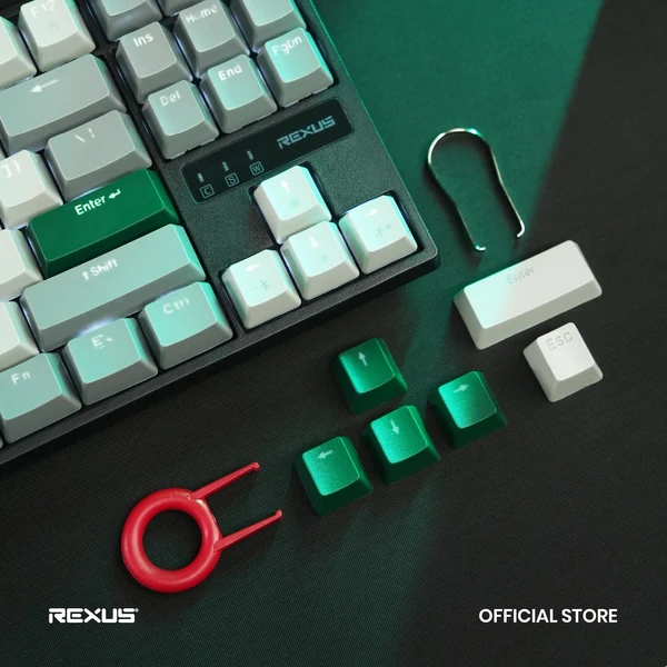 Keyboard Gaming Mechanical REXUS KX4 V2 Light Grey Red