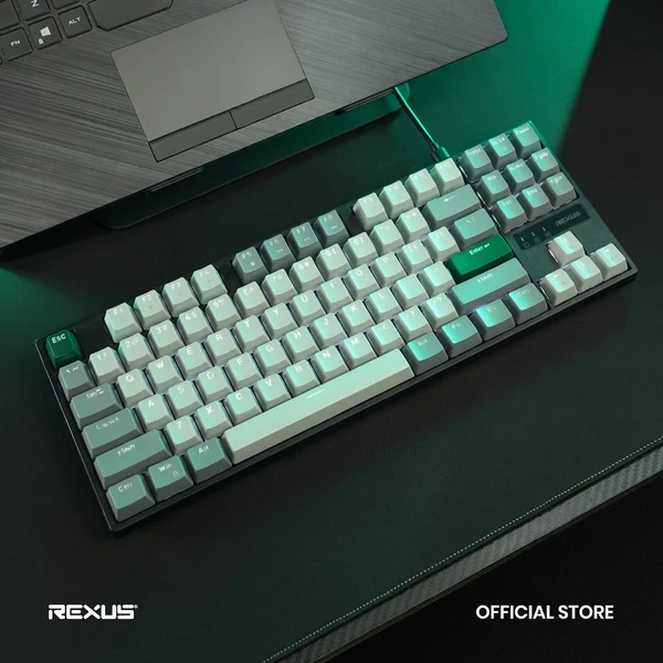 Keyboard Gaming Mechanical REXUS KX4 V2 Light Grey Red