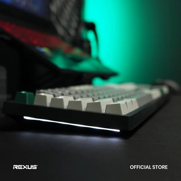 Keyboard Gaming Mechanical REXUS KX5 V2 Light Grey Blue