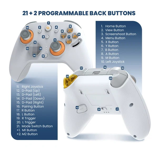 Gamepad Wireless DAXA EZOTH DX AX10 Solar White