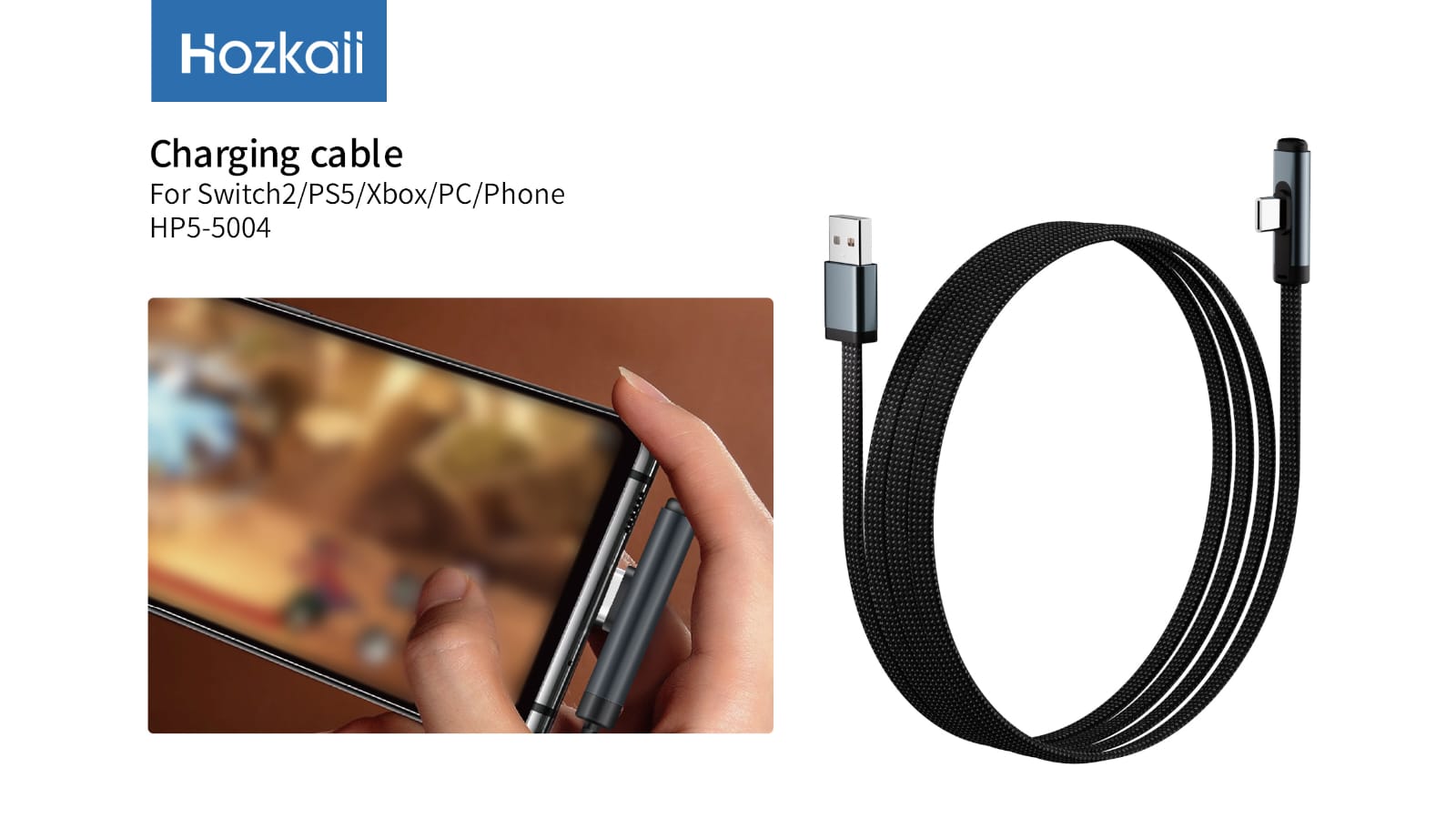 HOZKAII Data Cable USB to Type C
