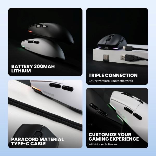 Rexus ARKA IV RX-115 Mouse Gaming Wireless White