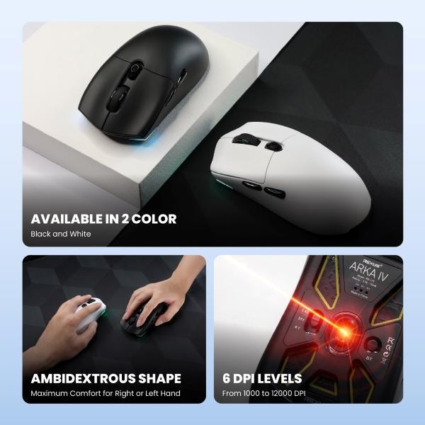 Rexus ARKA IV RX-115 Mouse Gaming Wireless White