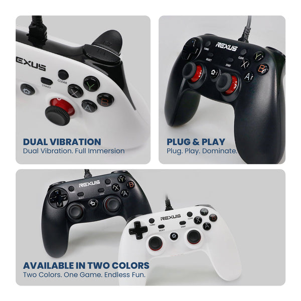 Gamepad REXUS GLADIUS GX1 White