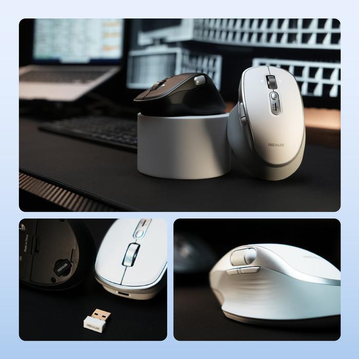 Rexus QZ20 Mouse Office Wireless Rechargeable White