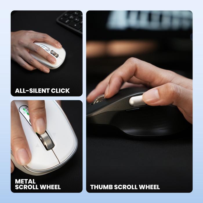 Rexus QZ20 Mouse Office Wireless Rechargeable White