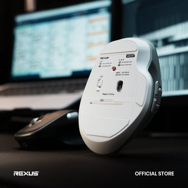 REXUS QZ20 Mouse Office Wireless Rechargeable White