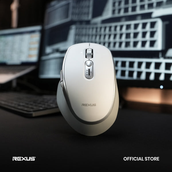 REXUS QZ20 Mouse Office Wireless Rechargeable White
