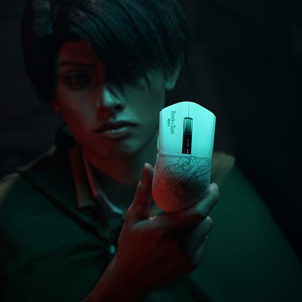 REXUS Sable RX-140 Mouse Gaming Wireless Attack on Titan - White