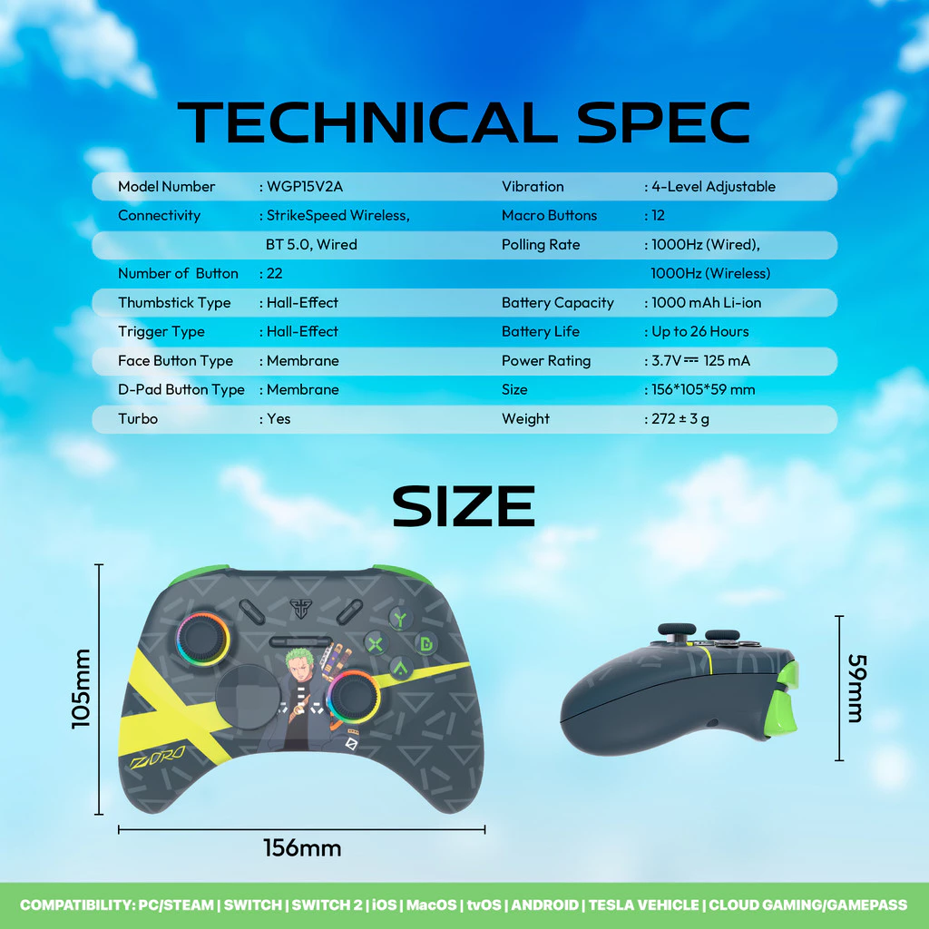 Fantech x ONEPIECE Gamepad EGGHEAD EOS PRO WGP15V2A - Nami