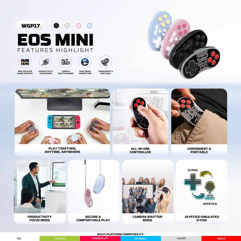 Fantech Mini Gamepad Wireless EOS Mini WGP17 - Black