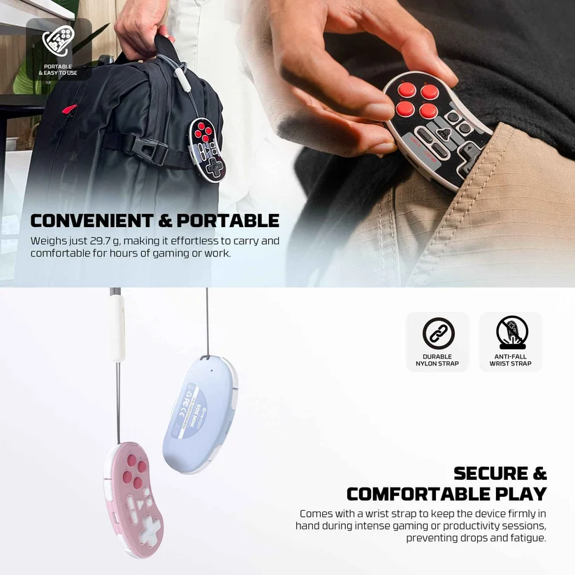 Fantech Mini Gamepad Wireless EOS Mini WGP17 - Pink