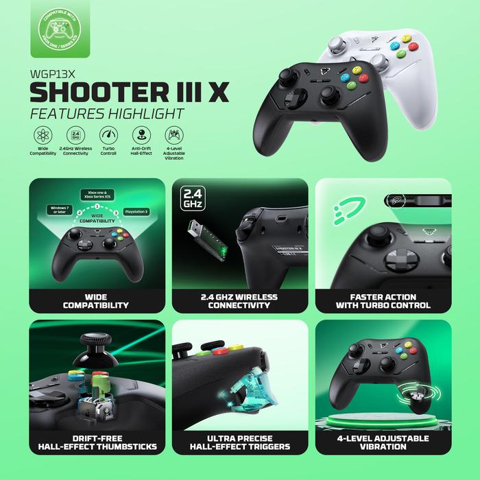 Fantech Shooter III WGP13X Gamepad Wireless Gaming Controller - Black