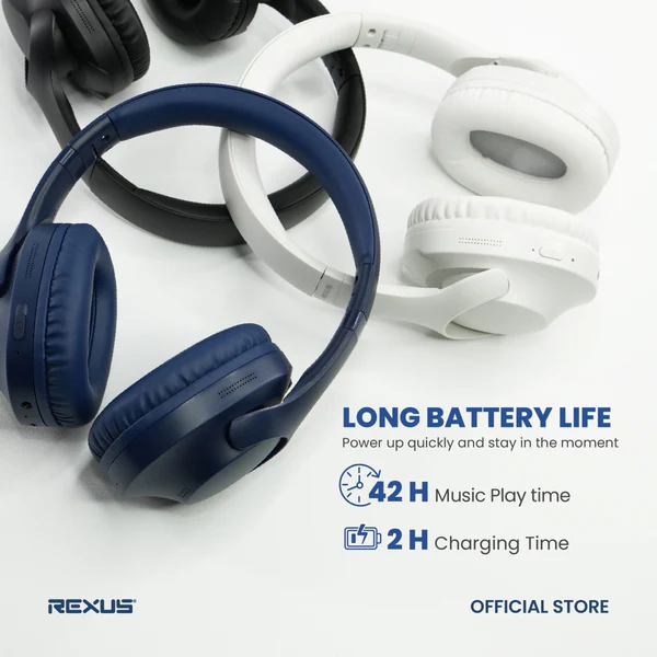 REXUS Metro M2 Wireless Headset Bluetooth - Black