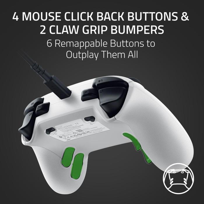 Razer Wolverine V3 Tournament Edition Wired Gaming White
