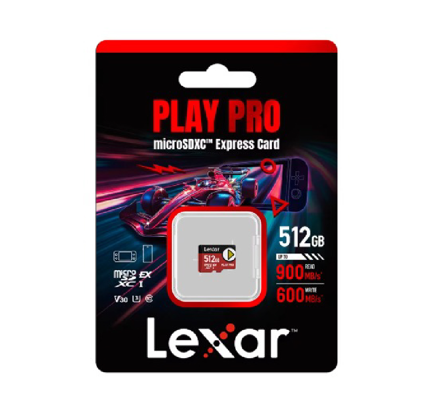 LEXAR PLAY PRO MICRO SDXC SD 7.1 EXPRESS CARD UHS I V30 900mb600mb 512GB