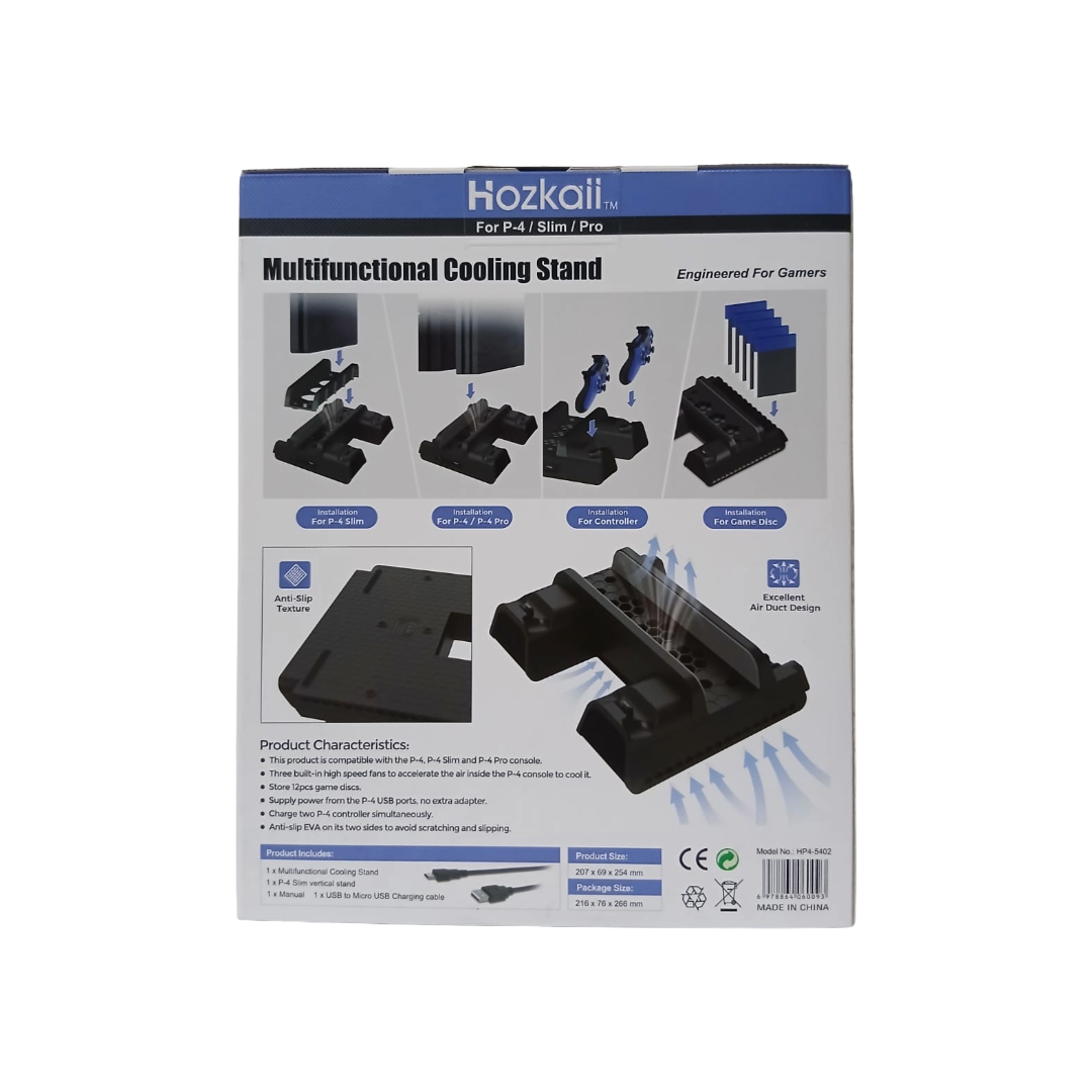 HOZKAII Multifuctional Cooling Stand for PS4 HP4-5402