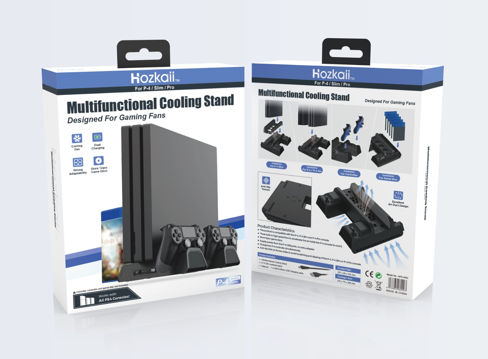 HOZKAII Multifuctional Cooling Stand for PS4 HP4-5402
