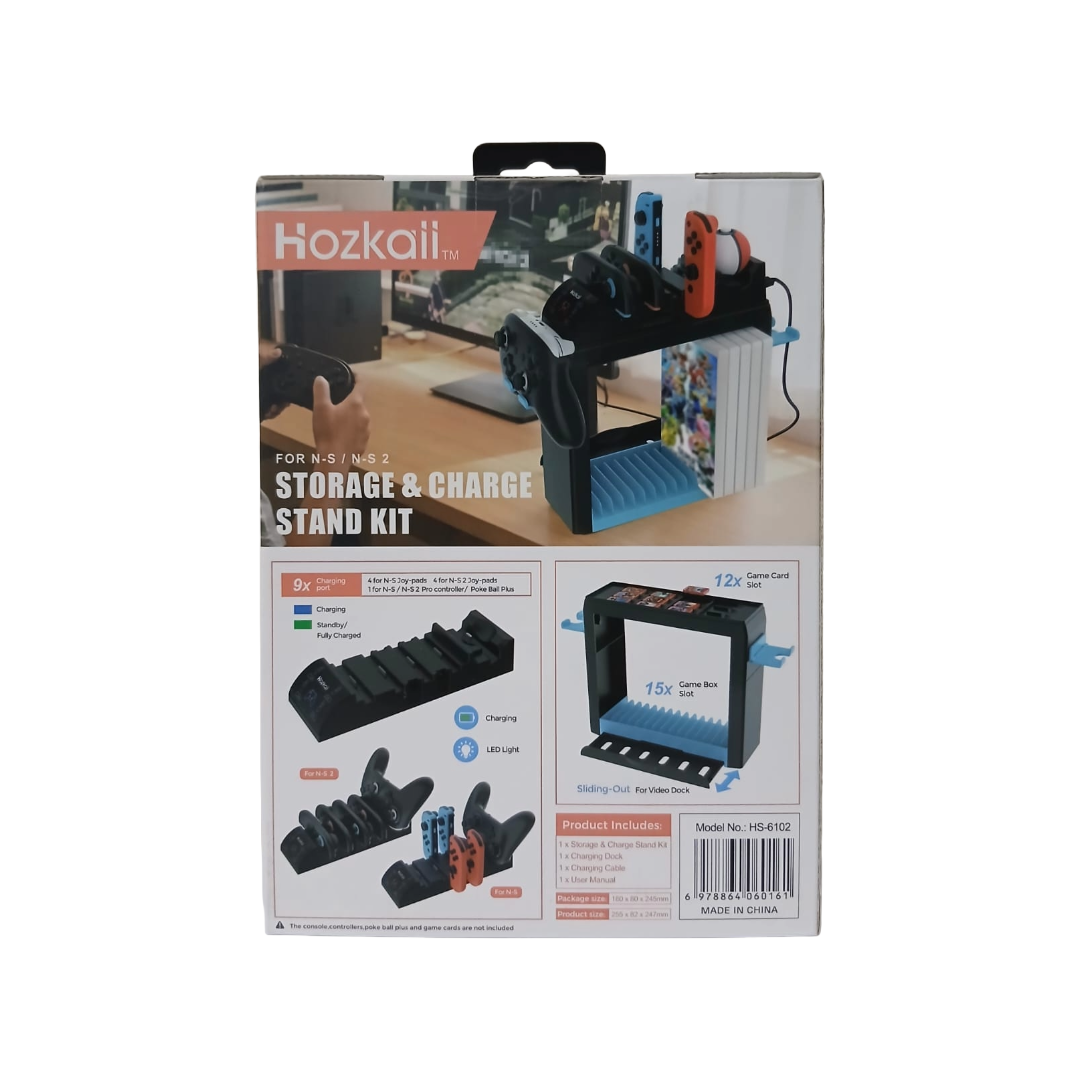 HOZKAII Storage & Charger Stand Kit for Switch HS-6102