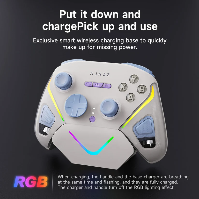 Ajazz GP100 Pro Wireless Gamepad White Blue