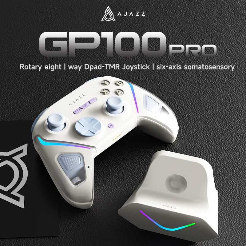 Ajazz GP100 Pro Wireless Gamepad White Blue