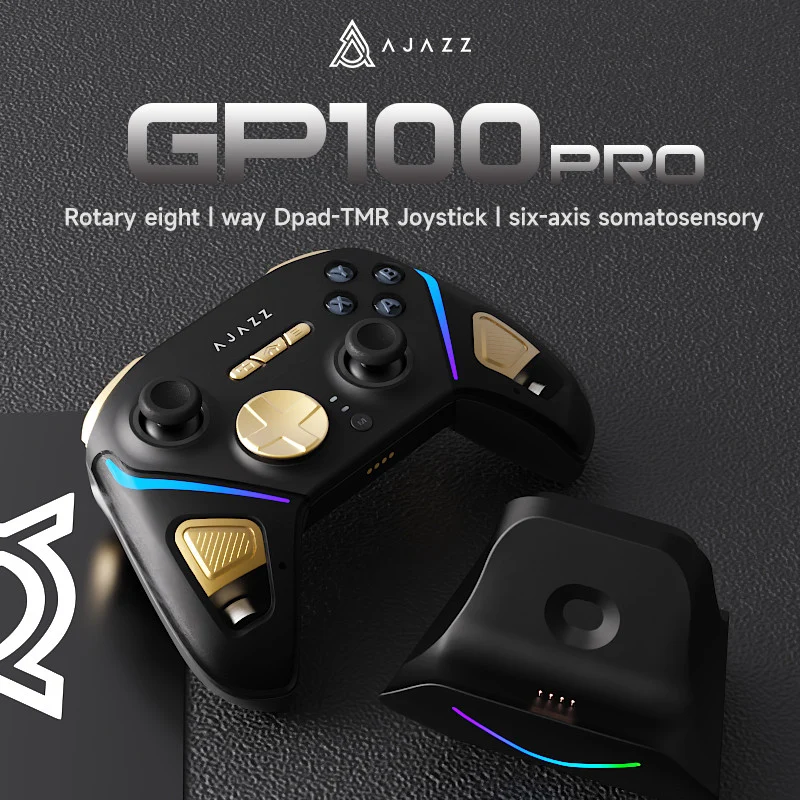 Ajazz GP100 Pro Wireless Gamepad Black Gold