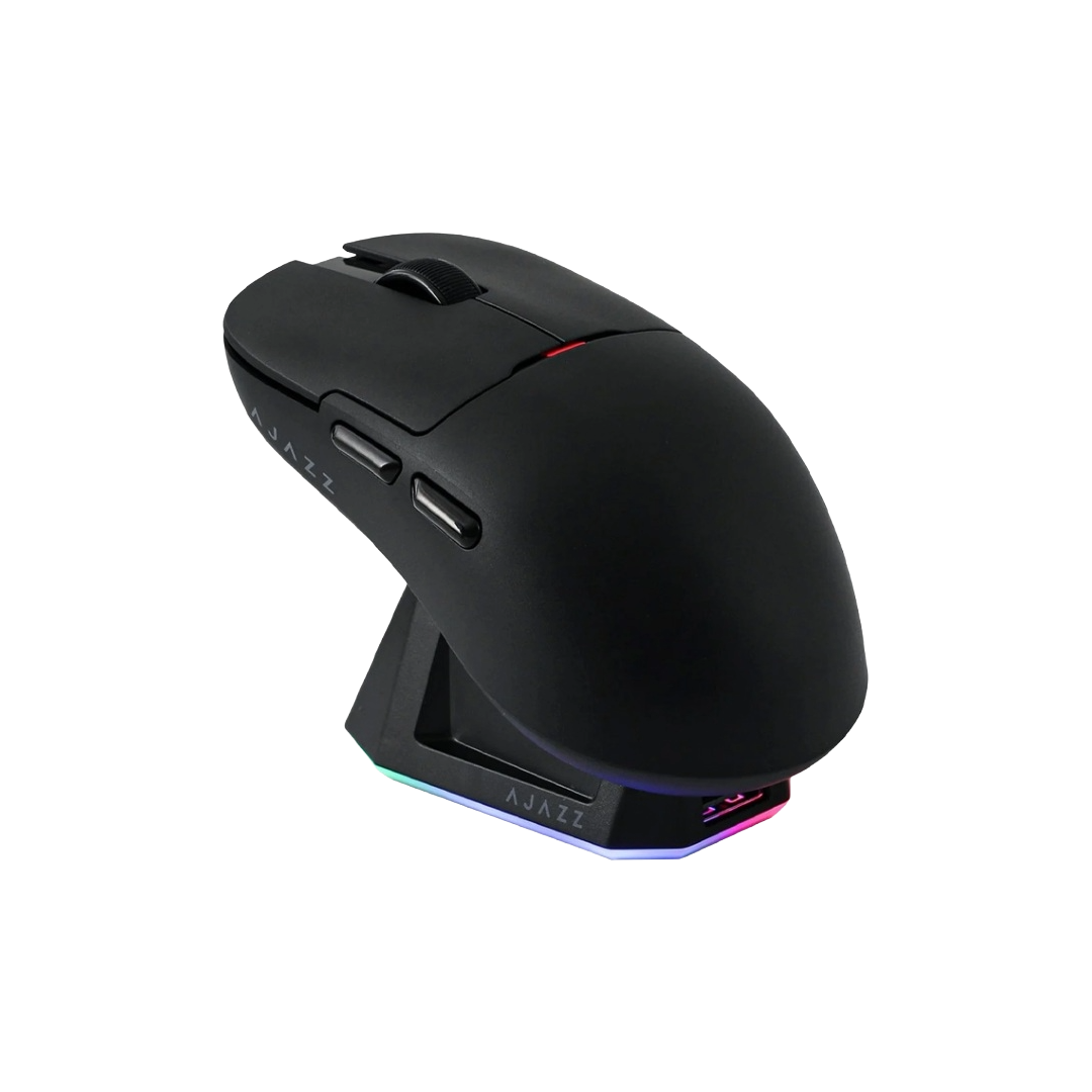 Ajazz AJ159P Gaming Mouse with Magnetic Charging Dock  Black