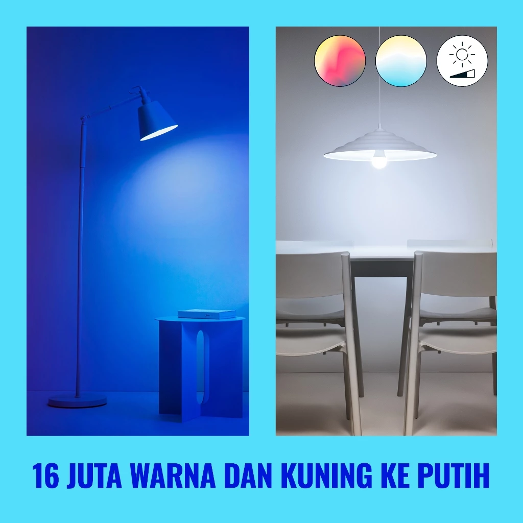 WiZ Smart Bulb Wifi BLE 8.5W60 E27 822-65 RGB 1CT