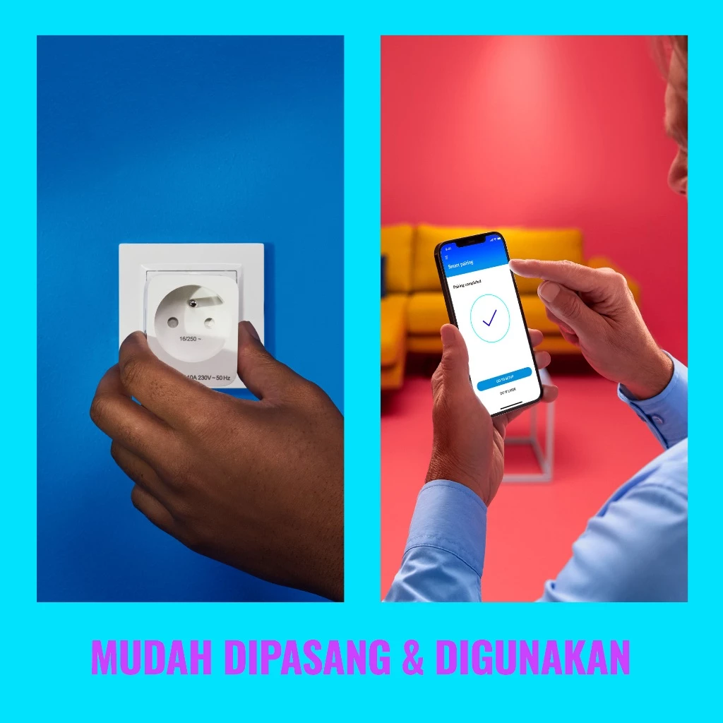 WiZ Smart Plug Wifi Wireless Colokan Listrik Pintar Type-F ID