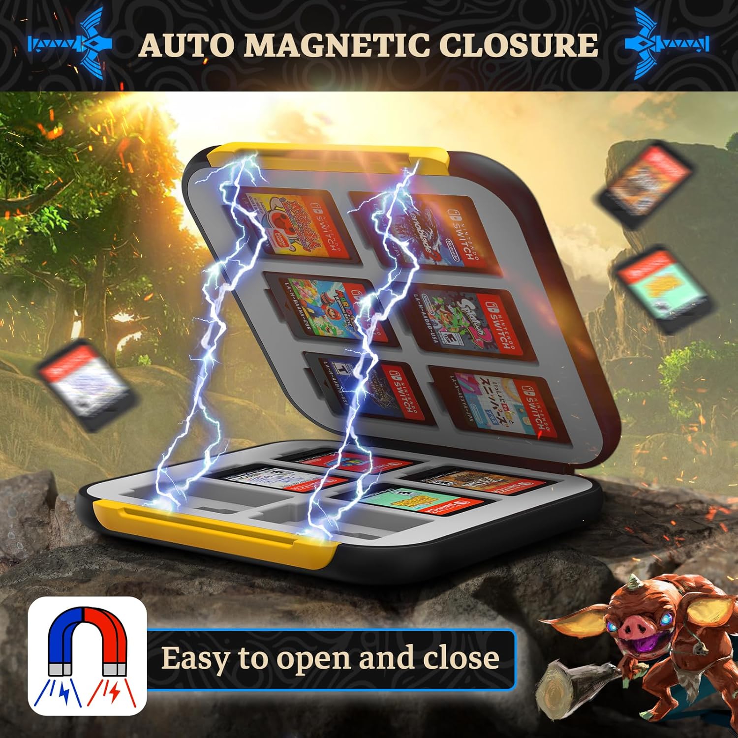 IINE Magnetic Game Card Case for Nintendo Switch L662