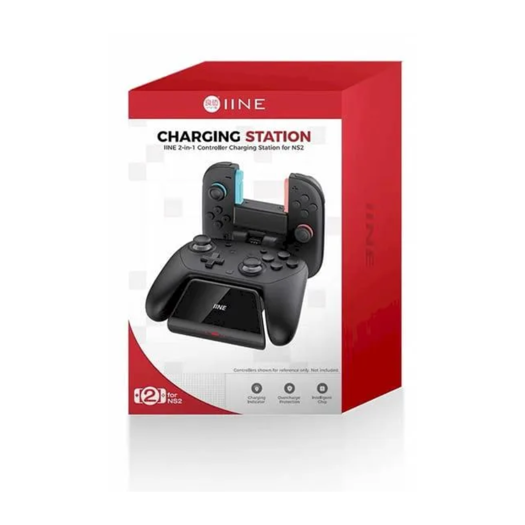 IINE Controller Charging Station 2 In 1 for Nintendo Switch 2 (L1278)
