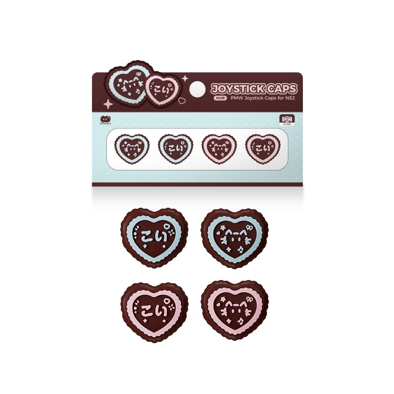 PMW MINT CHOCO & PLUM CHOCO HEART BISCUIT THUMGRIPS FOR NS2 PW0017
