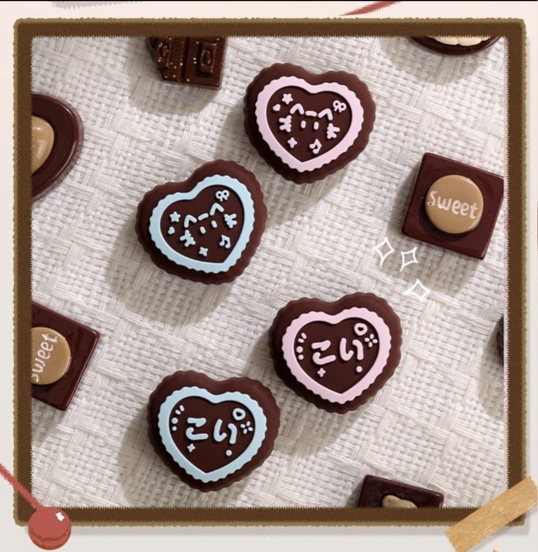 PMW MINT CHOCO & PLUM CHOCO HEART BISCUIT THUMGRIPS FOR NS2 PW0017