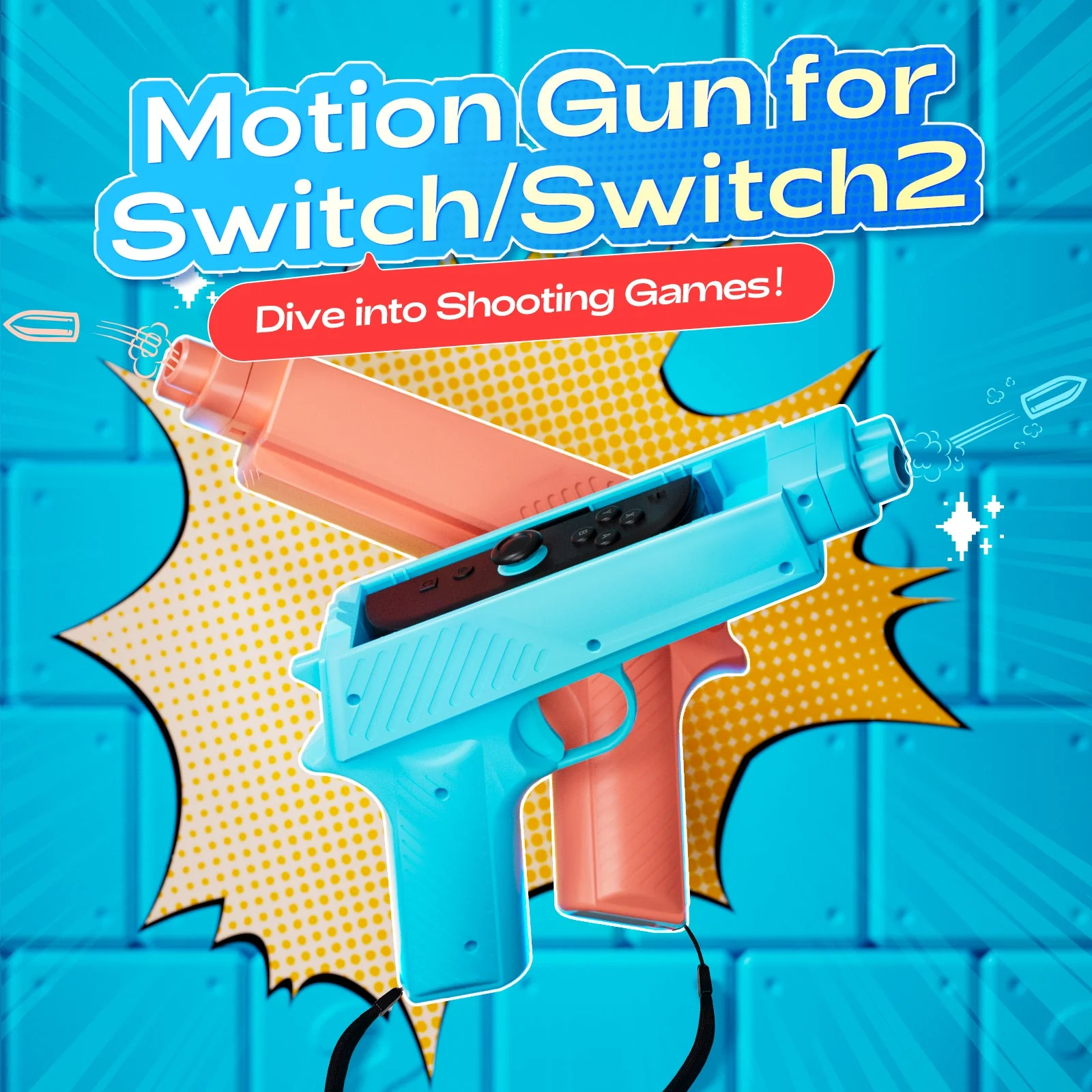 IINE Motion Gaming Gun Controller for Nintendo Switch (L1142)