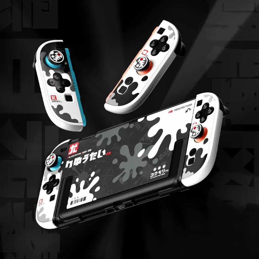 IINE Ink White Splash Protective Case Set for Switch 2 (L1287)