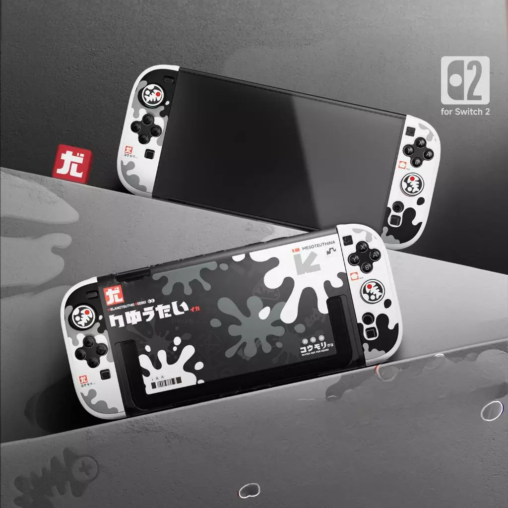 IINE Ink White Splash Protective Case Set for Switch 2 (L1287)